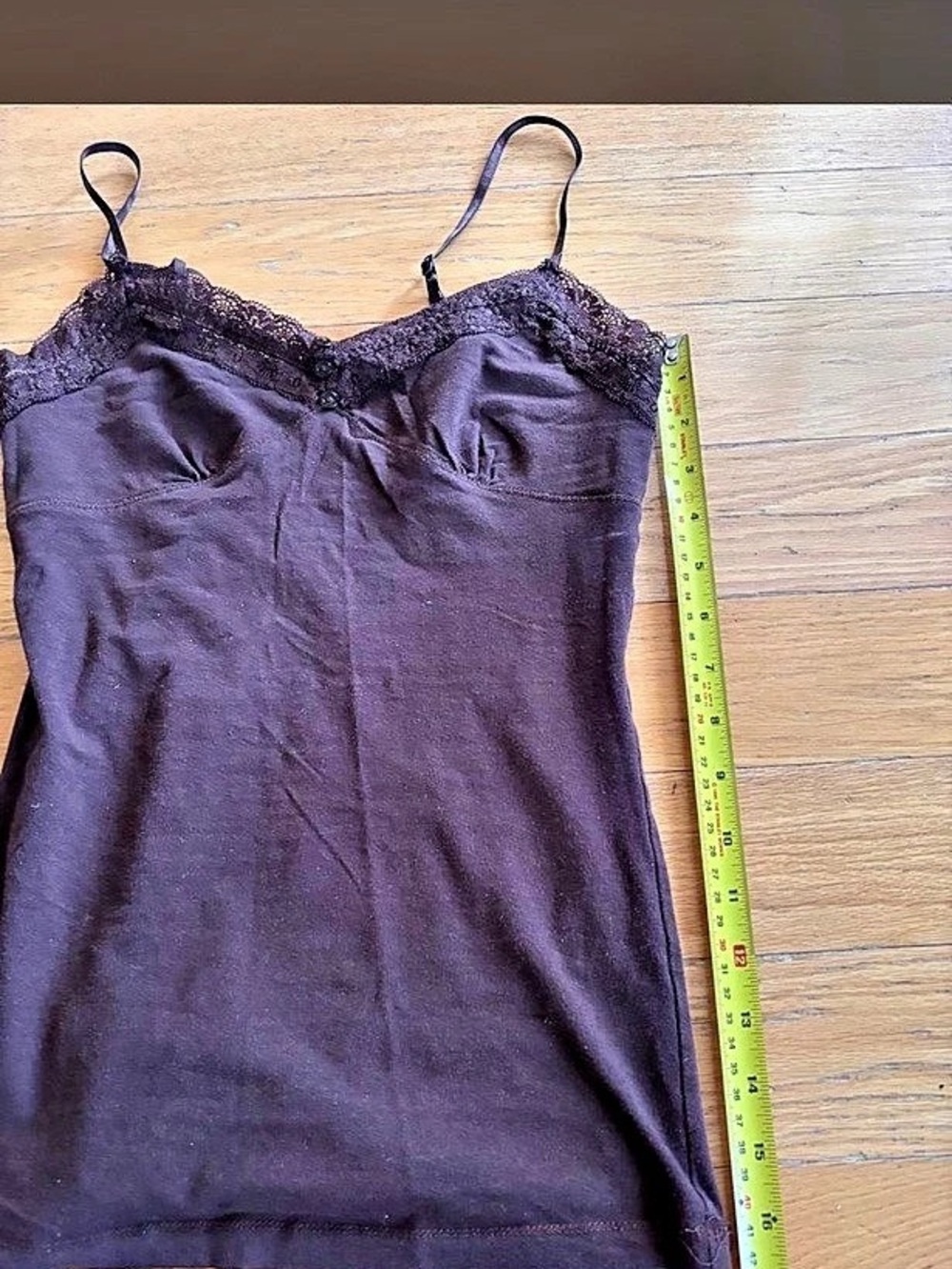BOZZOLO Lace Trim Mini Dress in Brown Size Small - Picture 4 of 5